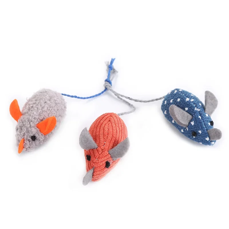 

Pet Supplies Plush Simulation Mouse with Tail Catnip Three Color Optional Cat interactive toys