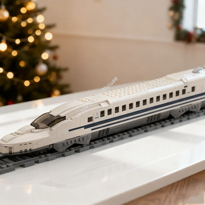 

555 шт. MOC Shinkansen Series Bullet Train CAR N Модель Строительные блоки DIY Креативные рождественские подарки Идея игрушек Кирпич Дети День рождения