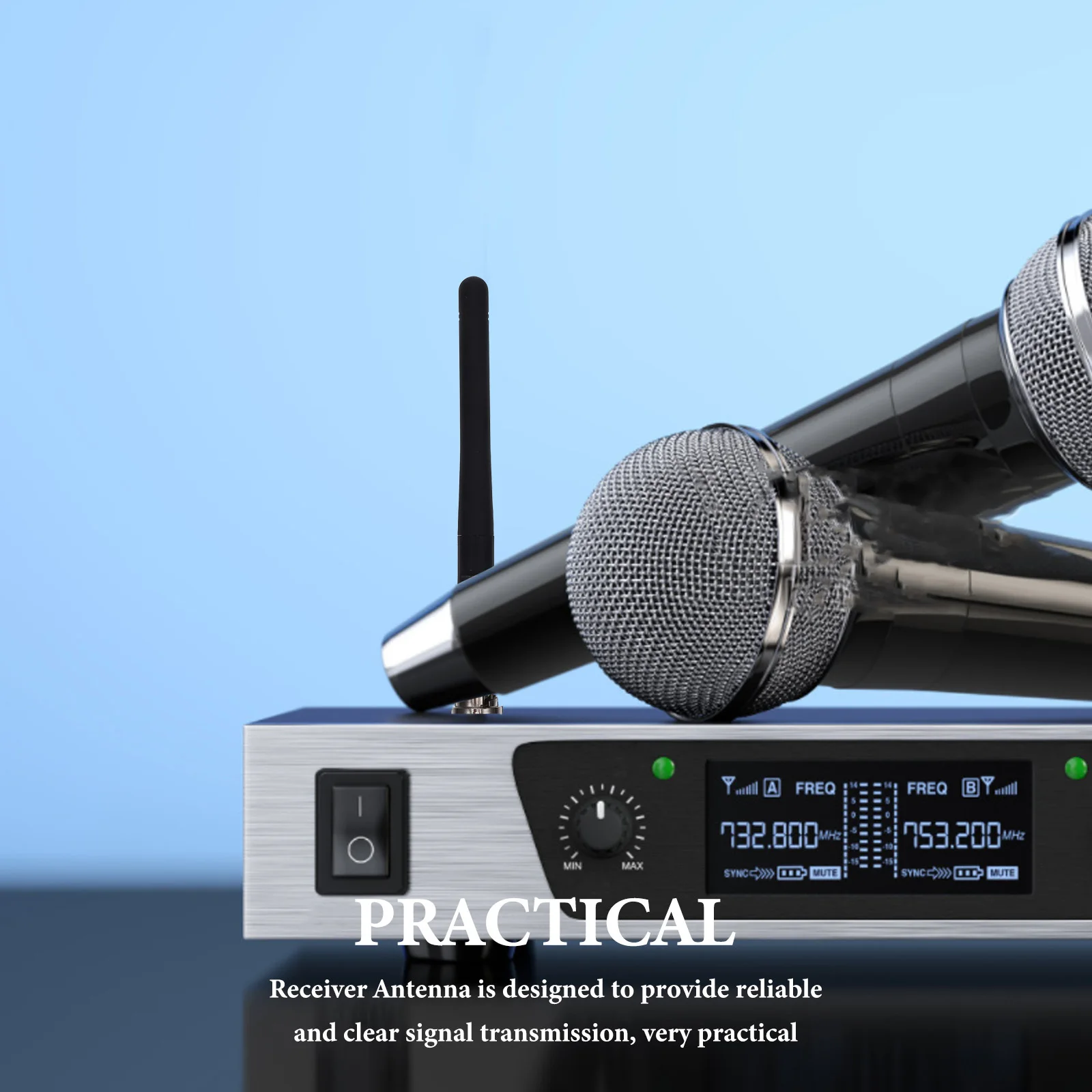 

Wireless Mic Antenna For Wireless Microphone System Receiver Lightweight Durable Signal Boost Long Range Stable Connection