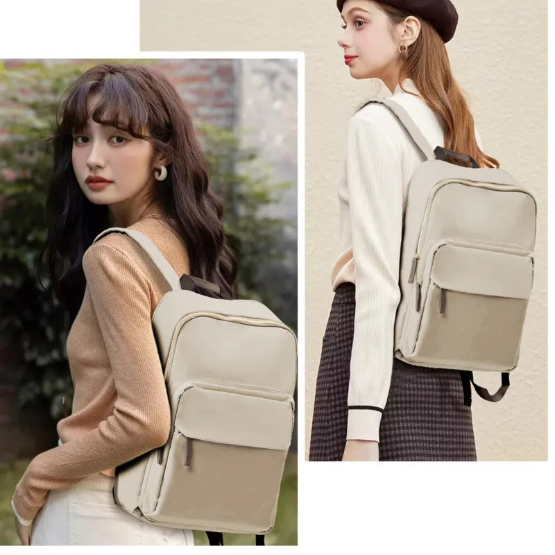 New Simple Large Capacity Backpack Women Travel Business Teacher Backpack Laptop Shoulder Bag Girl School Student Backpack Purse