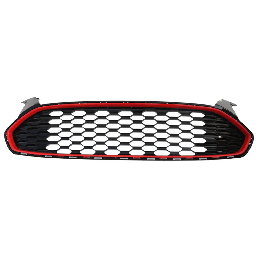 Modified For Mondeo Racing Grills Front Bumper Grilles Front Grill Mesh Honey-comb Style For Mondeo Fusion MK2 MK3 2013-2016