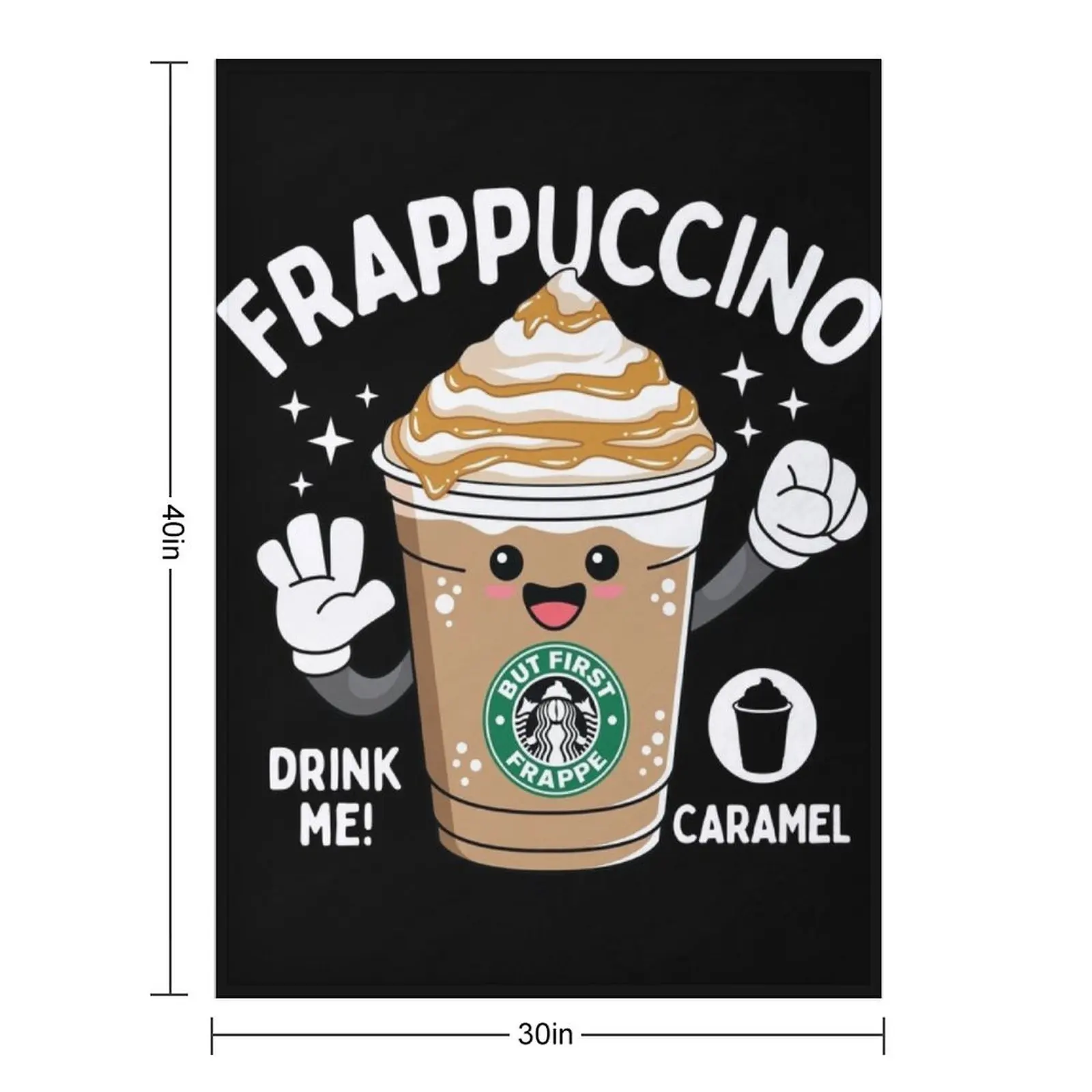 Caramel Blended Beverage for Coffee lovers Throw Blanket Soft Plush Plaid Decorative Sofa cosplay anime Large Blankets