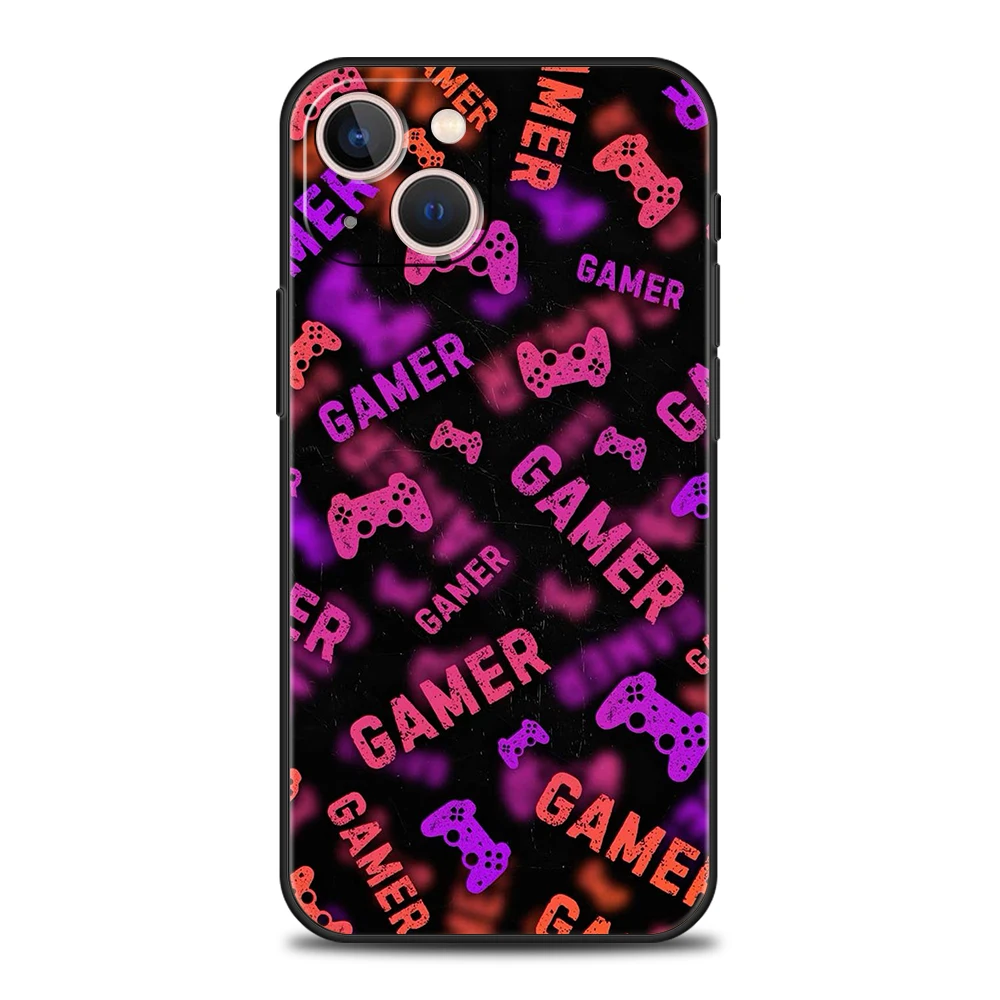 Game-Controller-Grafik-Handyhülle für iPhone 16 15 14 13 12 Pro Max 11 Pro Max 7 8 Plus XS XR, stoßfeste Silikon-Softshell – Detail 8