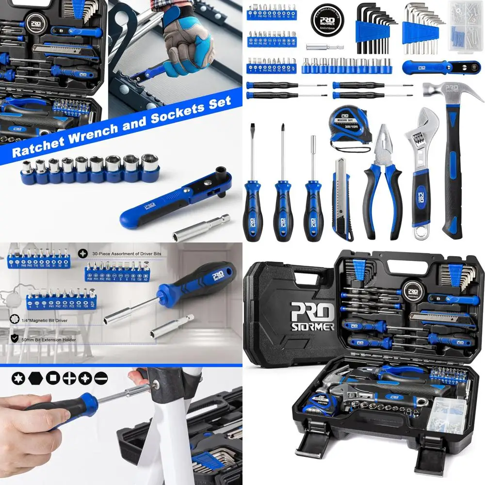 

160-Piece Home Repair Tool Set, General Household Hand Tool Kit with Toolbox Storage Case for House, Garage, College Dorm and Of