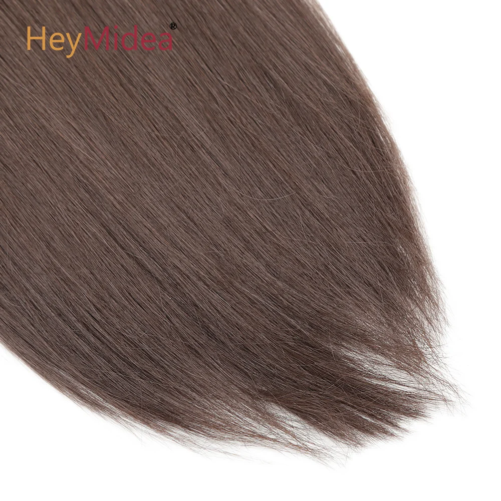 Synthetic Ponytail Extensions Wrap Around Elastic Hair Band Pre Stretched Straight Ponytail With  Rubber Band 24\