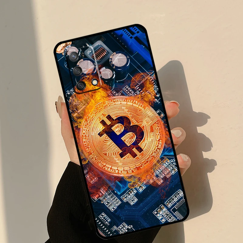 OPPO A91 A93 A96 A76 A16 A15 A17 A5 A9 A53 A52 A72 A77 A54 A74 A94 A54S A53S 용 비트코인 BTC 케이스