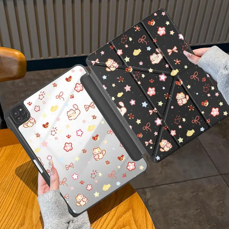 Holder Cover Tablet Case For iPad Air 4 5 M3 M2 M4 11inch Pro 2025 Mini 6 7 Pro 11 10 9 8 7 th 12.9inch Sweet Tiny Pet