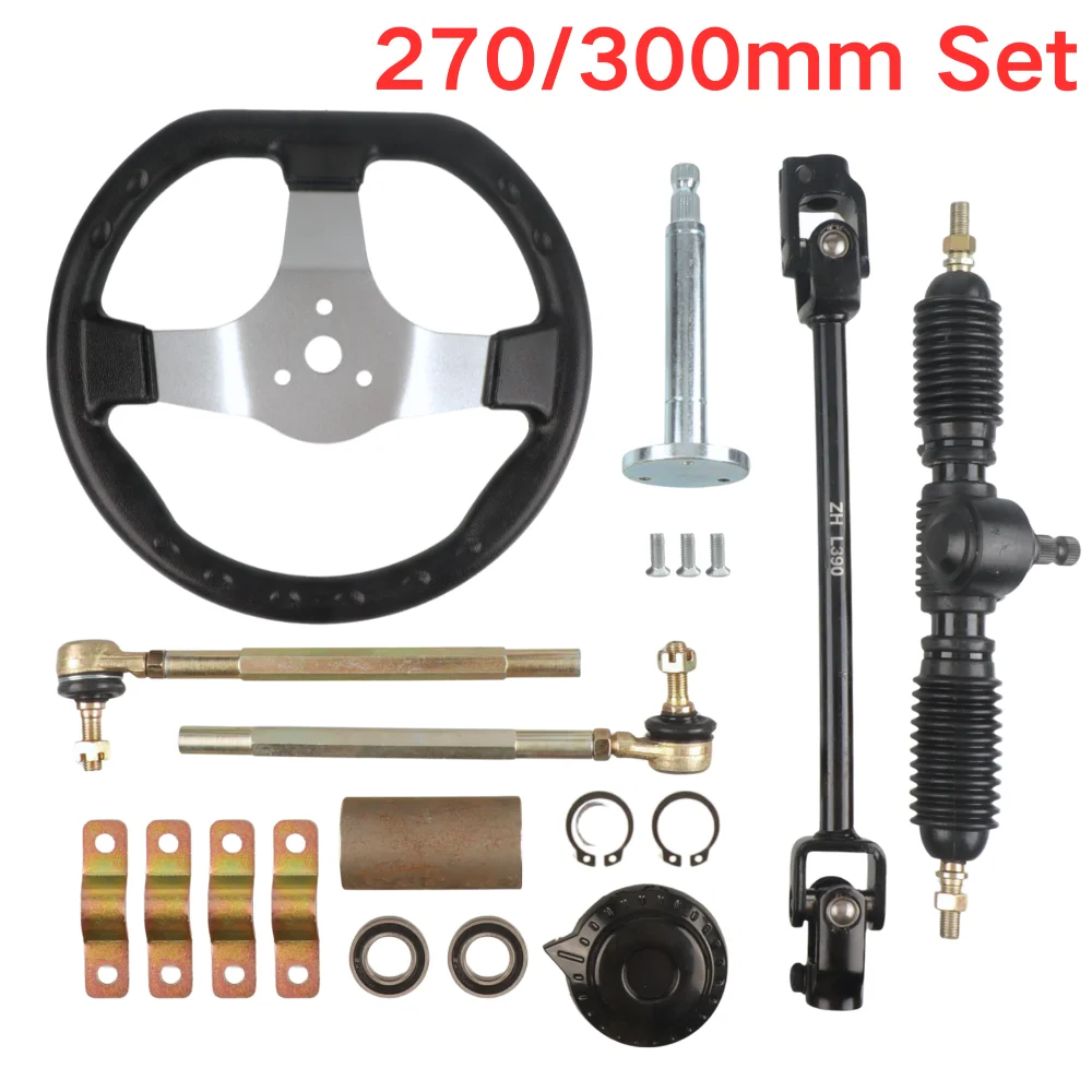 conjunto-de-volante-para-go-kart-de-270-300-mm-engranaje-de-direccion-delantero-pinon-eje-ajustable-barra-de-acoplamiento-para-buggy-de-golf-utv-de-110-150-cc