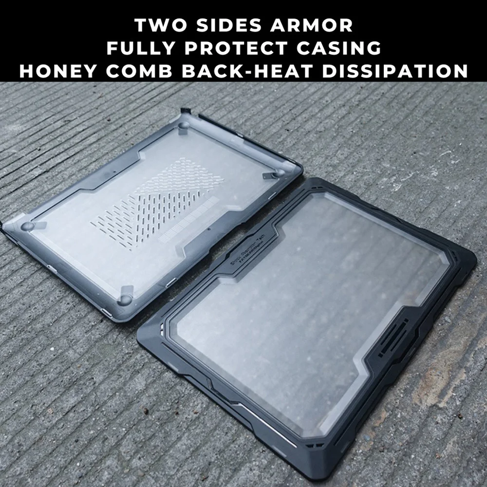 FATBEAR Tactical Military Grade Shockproof Armor Skin Case Cover for Macbook Pro 13 inch 2022/2020 M2/M1 A2289/A2251/A2337