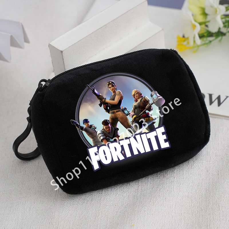 Fortnites Boys Girls Plush Coin Purse Cute Fashion Portable Wallet Cartoon Anime ID Card Storage Bag Children Birthday Gifts view 6