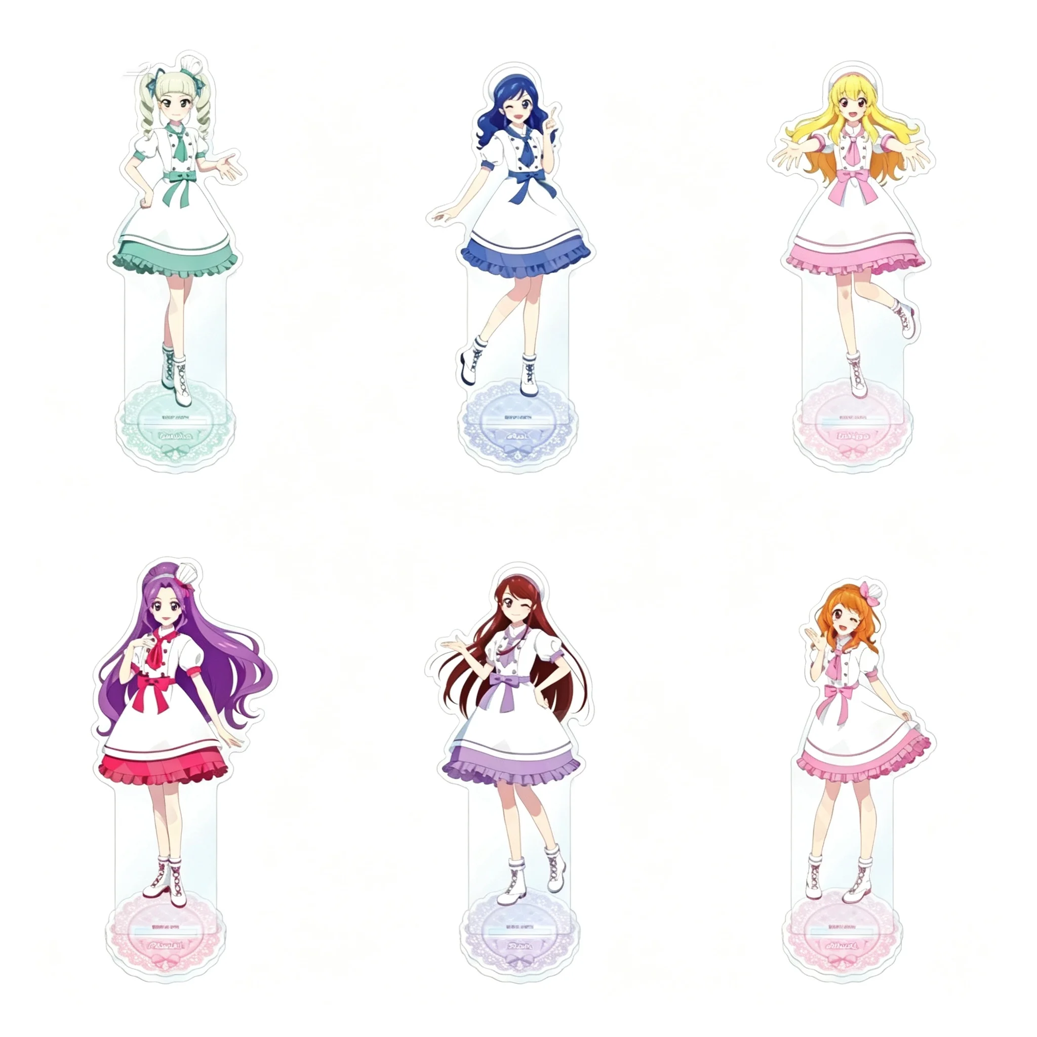 Anime Aikatsu! 10th Story: Starway to the Future Pastry Chef Ver Ichigo Hoshimiya Acrylic Stand Model Plate Keychains Desk Decor