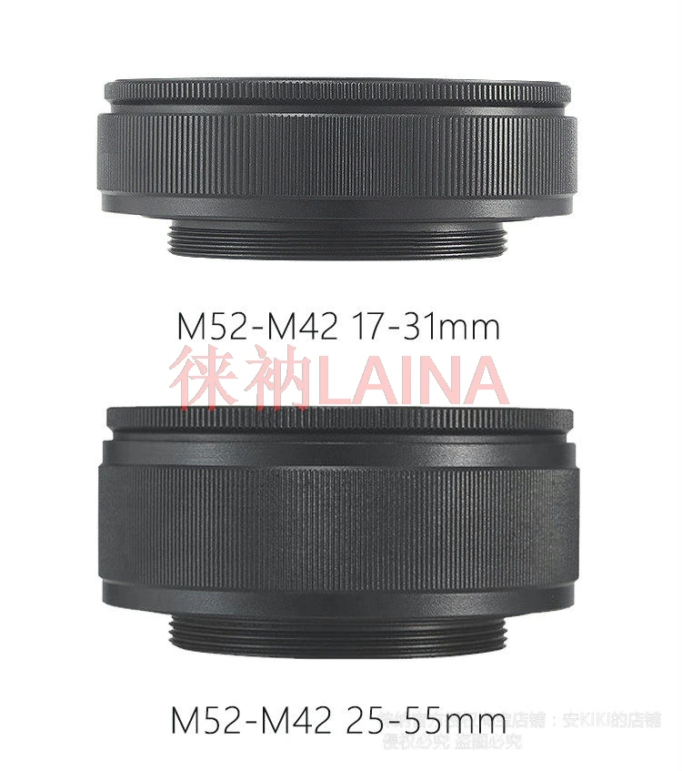 M52 zu M42 Fokussier-Helikoidring-Adapter Makro-Verlängerungsrohr 17-31mm 25-55mm 35-90mm für Kameraobjektiv-Zubehör