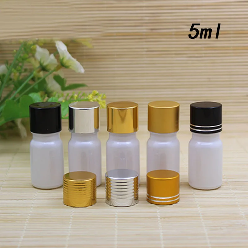 

5ml pearl white glass bottle toner water essence moisture liquid oil serum hyaluronic toner sample skin care cosmetic packaging