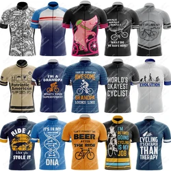 15 New Styles Summer Cycling Jersey For Men Short Sleeve Reflective MTB Maillot Downhill Pro Team Mountain Bicycle Clothing