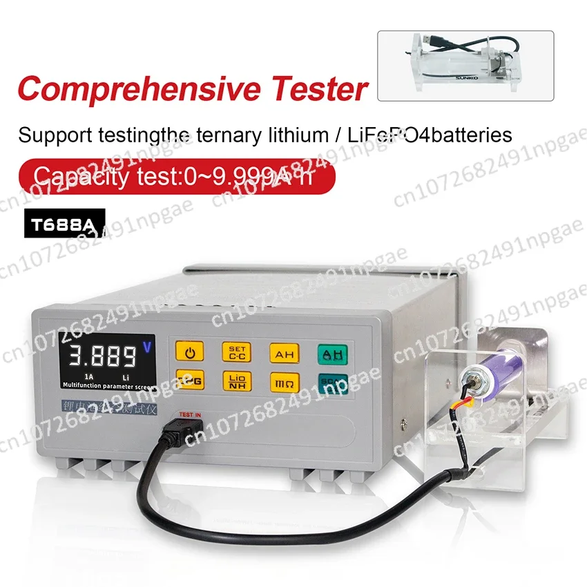 

SUNKKO T688A Single Battery Comprehensive Tester 18650 Battery Internal Resistance Capacity Voltage Overload Tester