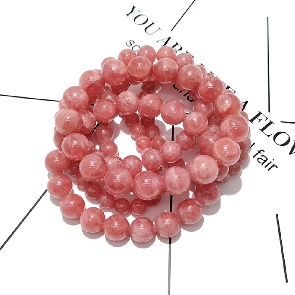 

ААААА Натуральный Аргентинский родохрозит, браслет, гладкие круглые свободные бусины, модные украшения, подарок 6, 8, 10 мм