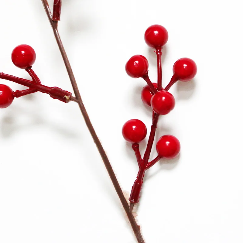 (1 unidades/pacote) pingente de cereja de natal vermelho 1.9m de comprimento decoração de casamento feriado diy decoração pacote de presente decoração
