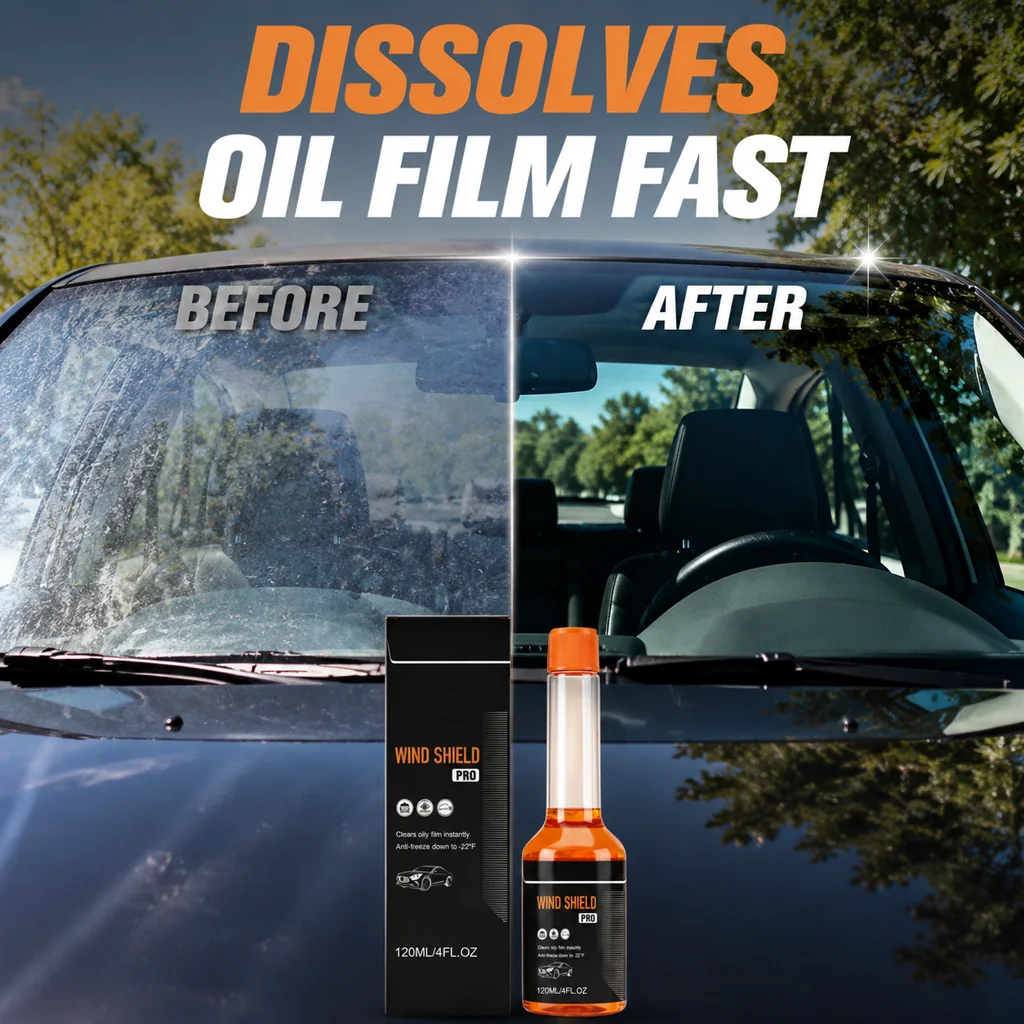 Windshield Cleaner Fluid Car Glass Oil Film Remover Antifreeze Driving Safety Supplies Vision Fluid Glass Care Car Maintenance