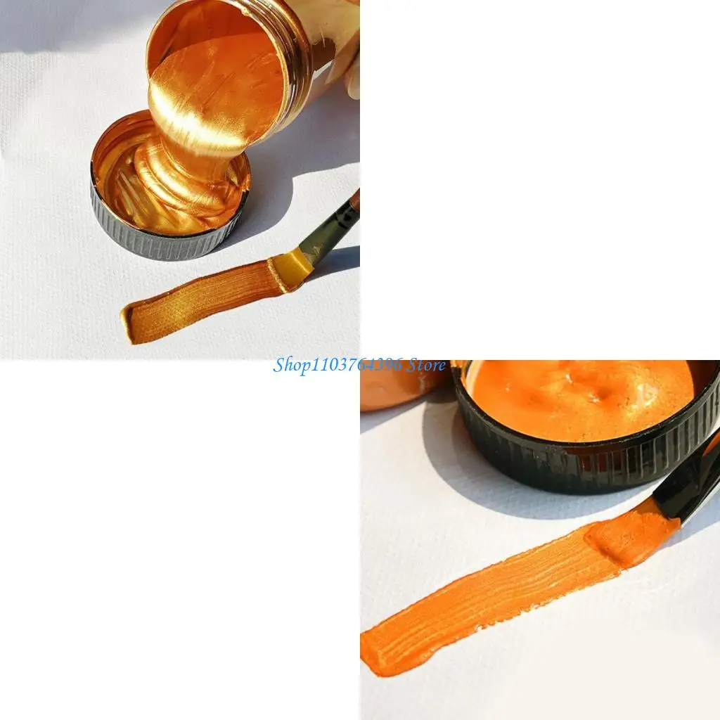 

12 мл металлическая жемчужная акриловая краска, золотистая, серебряная смола, пигменты для эпоксидных поделок