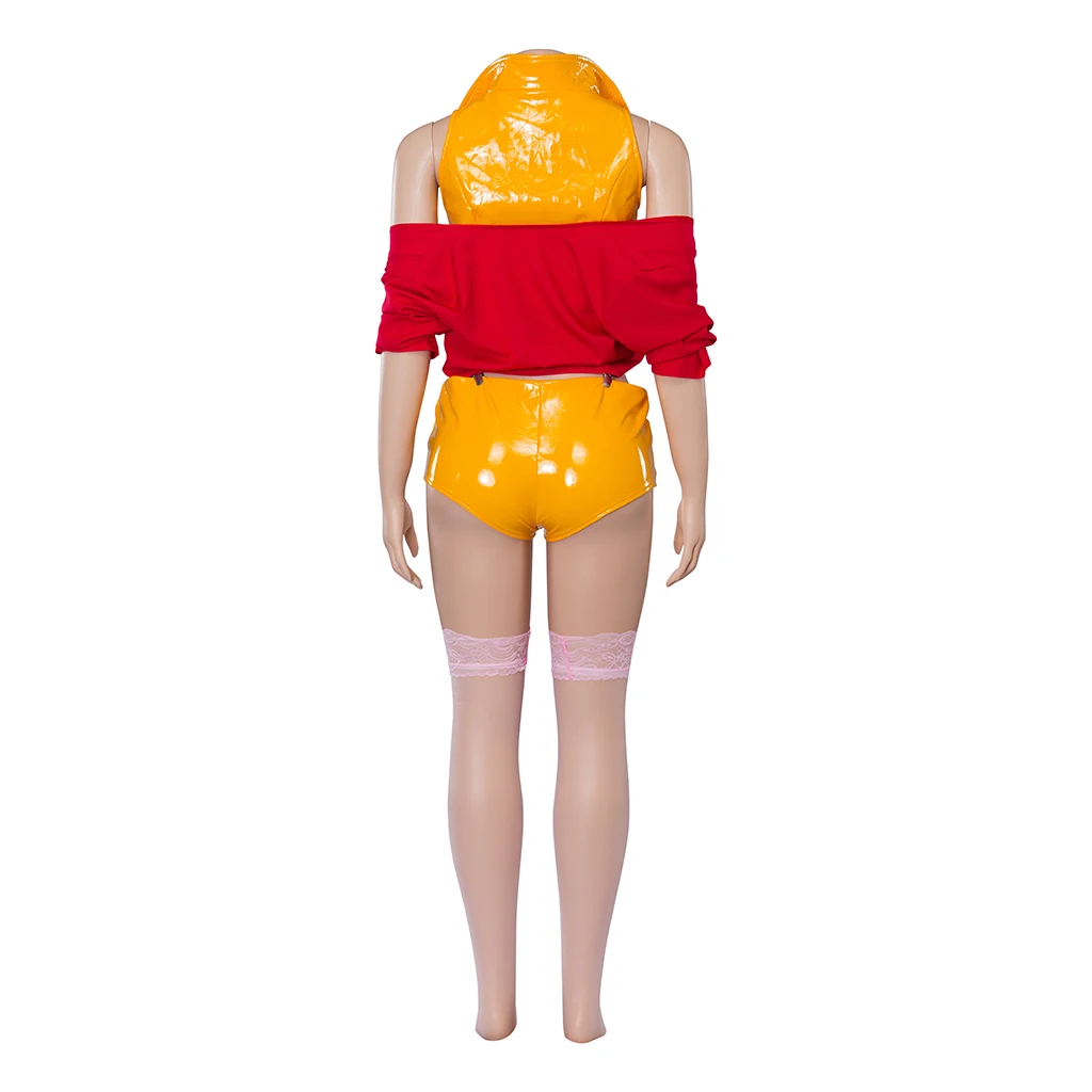 فاي عيد الحب تأثيري أنيمي زي مثير المرأة المحاصيل الأعلى السراويل كاوبوي موحدة دعوى هالوين كرنفال حفلة تمويه هنتر