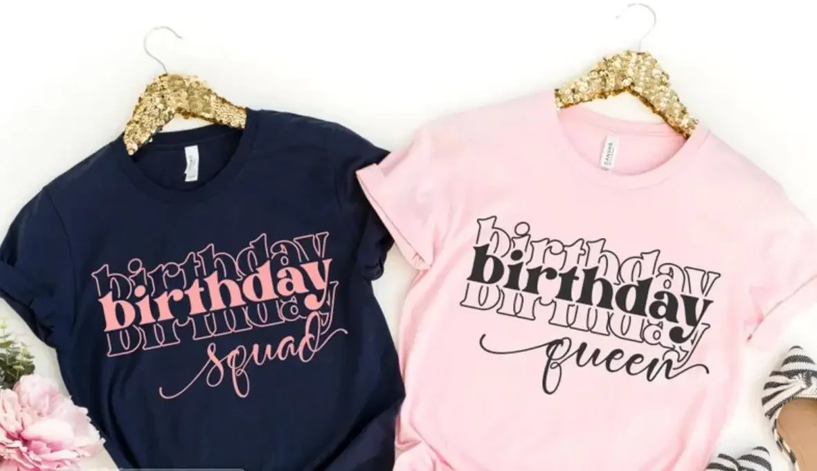 

Birthday Queen Squad T-Shirt Short Sleeve Top Tees O Neck Fashion 100% Cotton goth kawaii Streetwear harajuku Drop Shipping