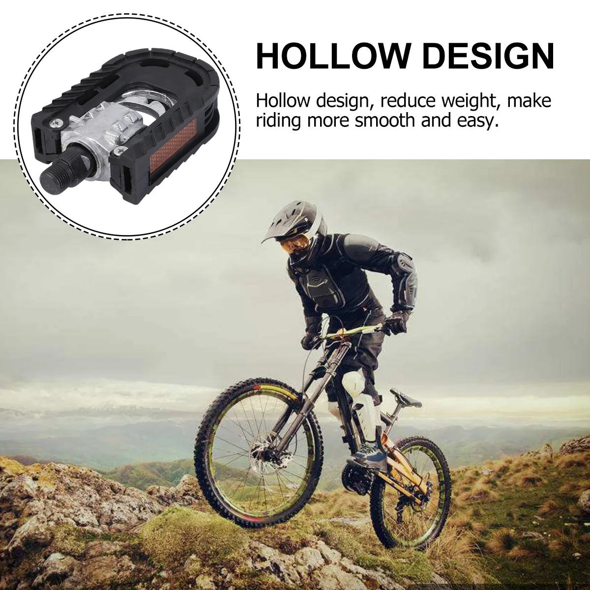 

2Pcs Foldable Bike Pedals Carbon Steel Shaft Reflective Non-Slip Lightweight Accessories for Folding Mountain Road Bikes