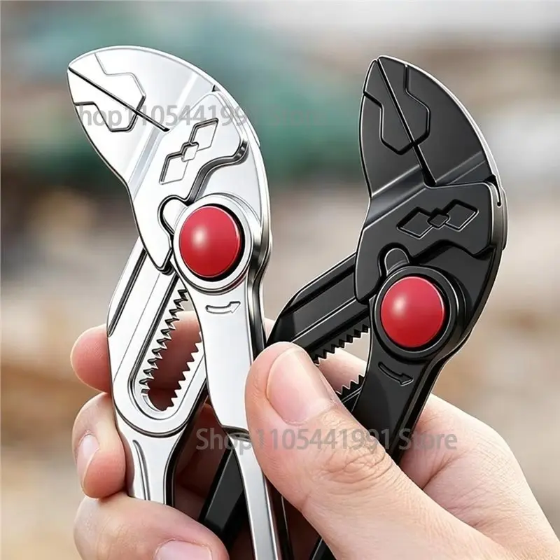Mini Pliers Set with Pouch, 4-Inch Water Pump Pliers Wrench, High-Toughness Groove Joint Plier Jaw EDC Plier for Tight Spaces