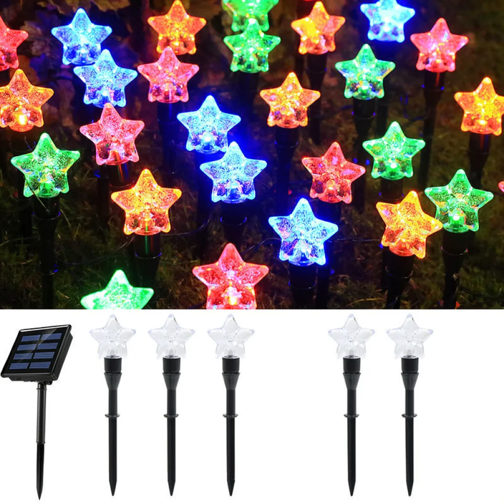Solar Powered Bubble Ball String Lights Outdoor Garden Decor Waterproof Lawn Path Lamp Backyard Patio Lighting Ornament