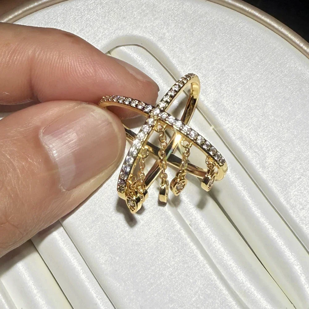 

New Hot Fashion Luxury CZ Open Adjust Finger Ring for Women Girl Rose Gold Color Micro Pave White Tear Drop Cubic Zirconia Rings