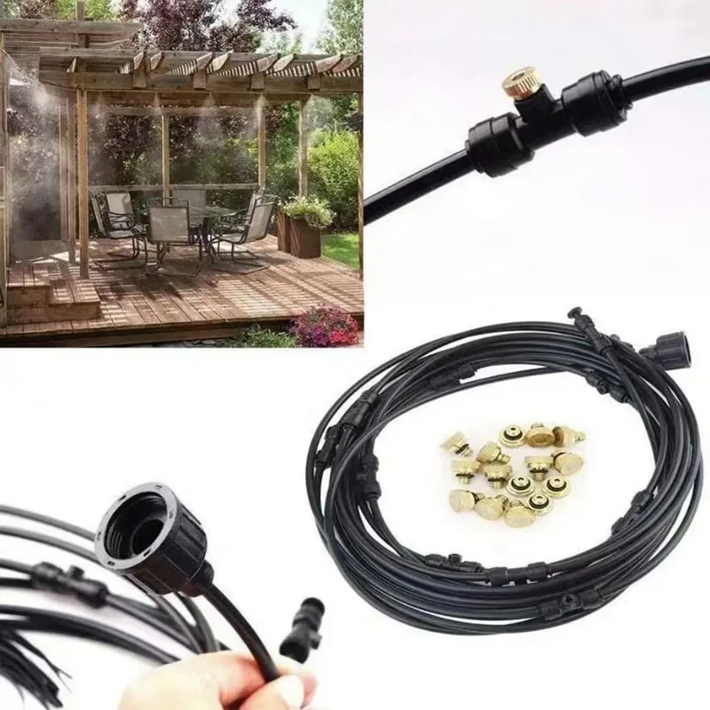 

Low Pressure Mist Fan Ring Kit, Water Sprayer, Backyard Garden Mist Fog Cooling System Suit, Portable Patio Cooling Fan Ring