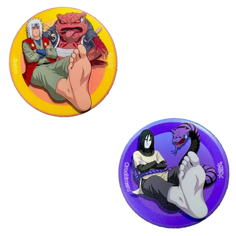 Cartoon Naruto Orochimaru Abzeichen Brosche Anstecknadel Jiraiya Tsunade Metall Rundes Abzeichen Sammlerstück Reversnadel Rucksack-Dekoration Geschenke für Fans – Detail 6