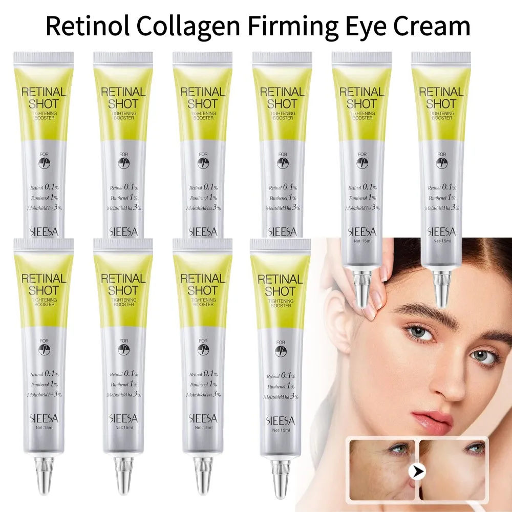 Retinol Collagen Firming Eye Cream Light Texture Efficient Fade Fine Lines Moisturizing Anti-Aging Skin Care Anti-wrinkle 15ml