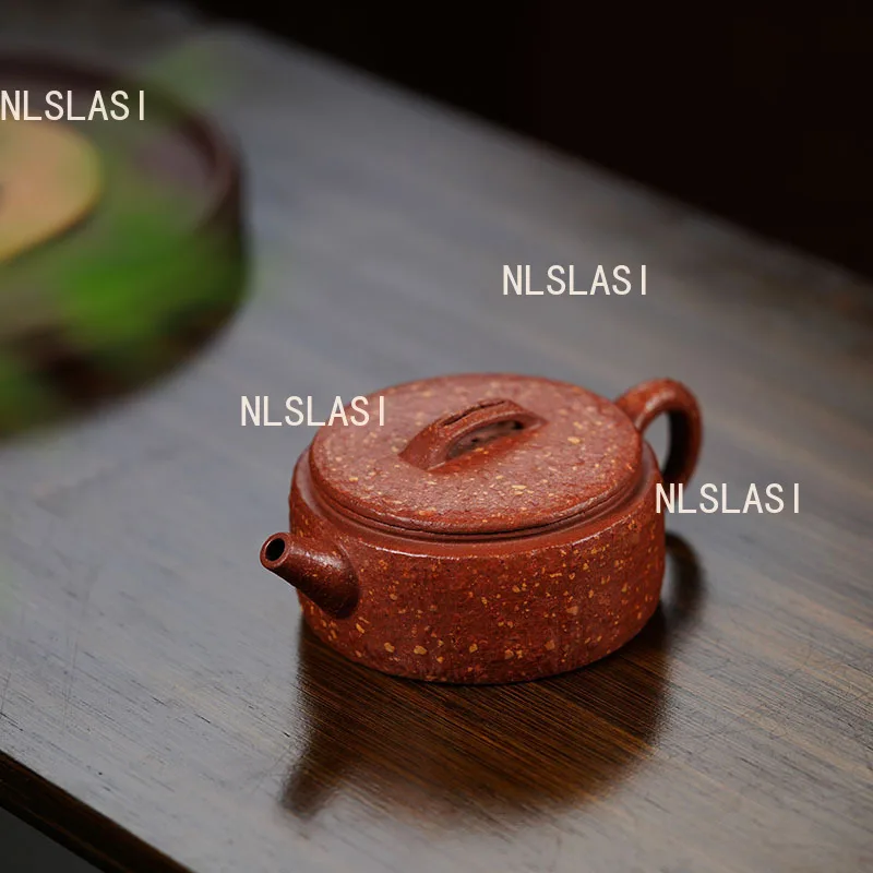 Purple Clay Han Tile Teapot Handmade Teapot Made of Coarse Sand Yixing Kung Fu Tea Set for Home Use Tea Ceremony Accessories
