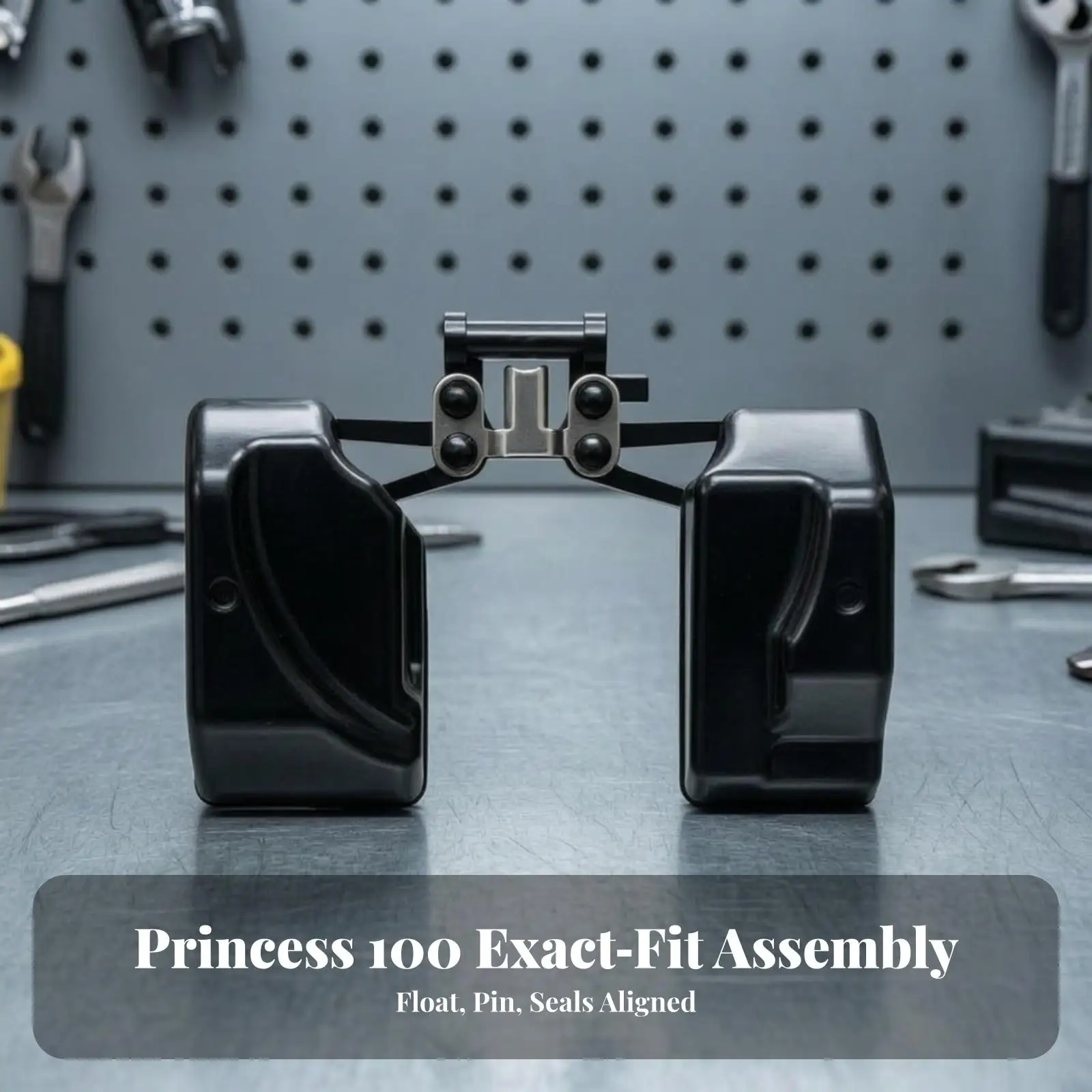 Carburetor Float Valve for PD20B Carburetor Maintenance with Rectangular Chambers and Black Joining Frame