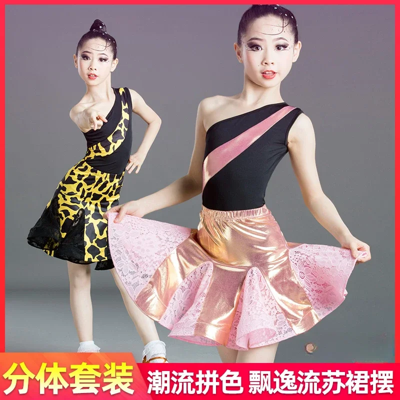 

Детское платье для девочек, платье для латиноамериканских танцев, с коротким рукавом, для соревнований по балу, тренировок, однотонные костюмы для танго и выступлений