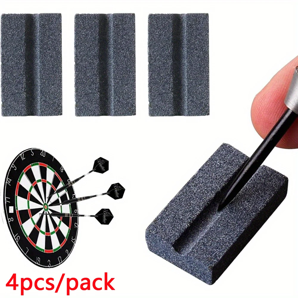 4pcs/pack Dart Sharpening Stone Mini, V-Shape Dart Sharpening Stone For Steel Tip Darts Keep Steel Needle Sharp Tool