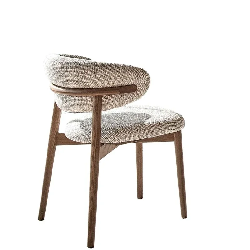 

Solid wood dining chair fabric upholstered dining chair for hotel family apartment family bar/kitchen