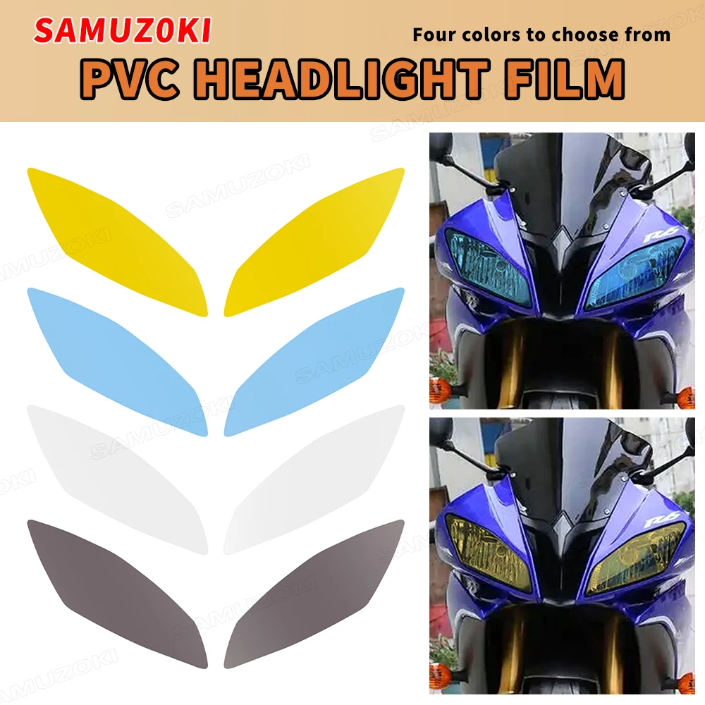 

Защитная пленка для фар от царапин, защитная пленка для фар, декоративная тонировочная пленка, наклейка, подходит для YAMAHA YZF-R6 YZF R6 2006-2016