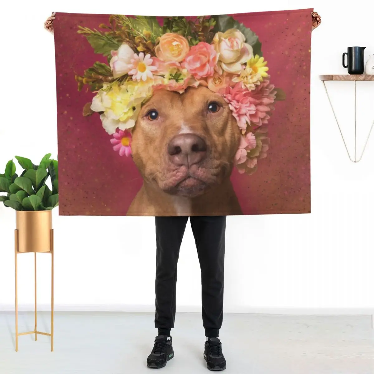 Flower Power: Ashley Throw Blanket Anti Shedding Soft Fuzzy Blanket for Home