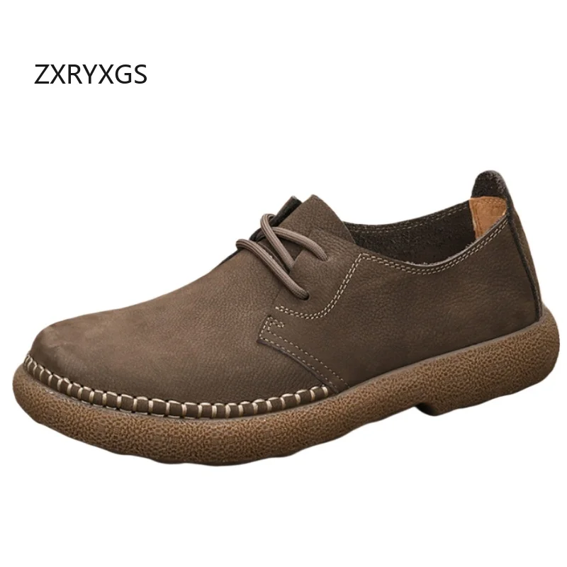 zxryxgs-2025-toe-layer-cowhide-men-shoes-flat-soft-sole-casual-shoes-comfoable-breathable-lace-up-men's-genuine-leather-shoes