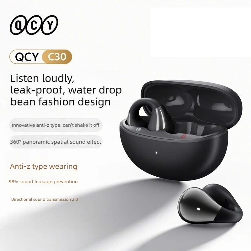 

QCY Crossky C30 Open Ear Wireless Earphones Bluetooth 5.4 Spatial Audio Stable Fit OWS Earbuds 4 Mic ENC Multi-Point Connection