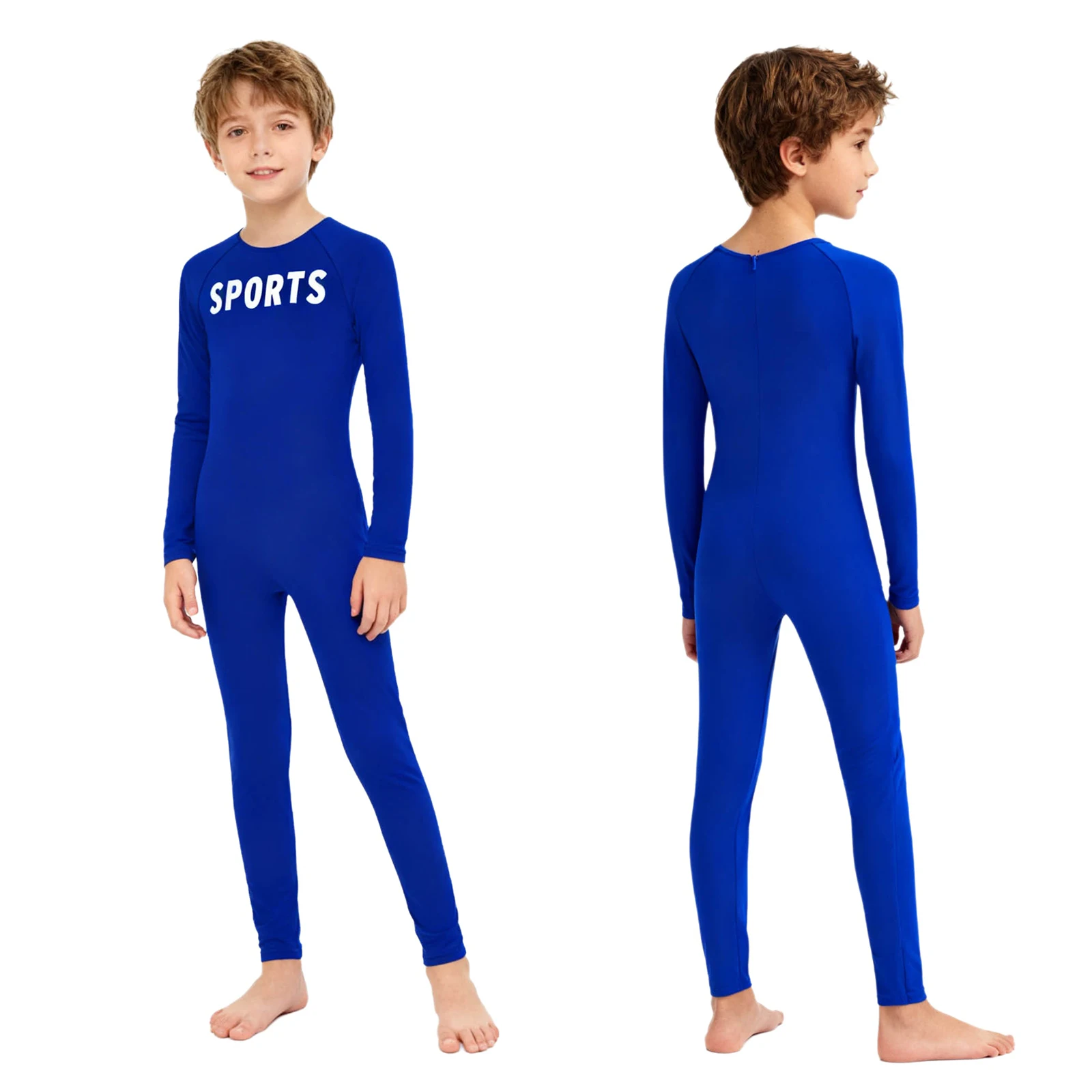 

Kids Sports Thermal Underwear Jumpsuit Long Sleeve Letter Print Bodysuit Ballet Dance Yoga Gymnastics Leotard Running Sportswear