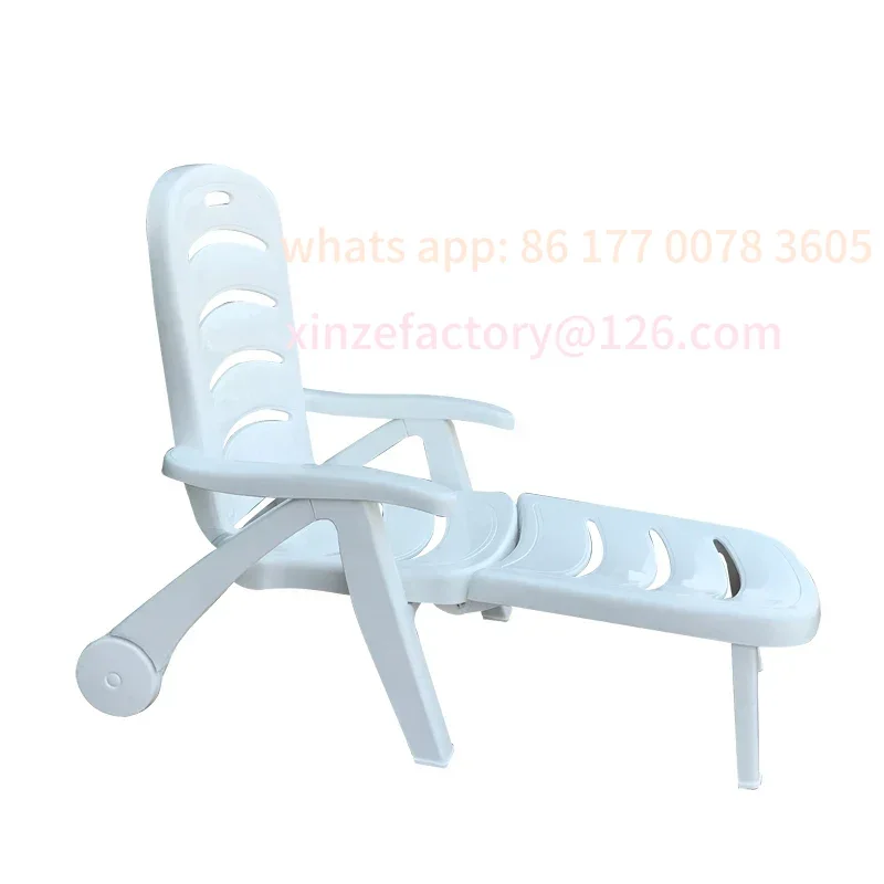 

Customizable Courtyard Beach Chairs Recliner Swim Pool Plastic Sunlounger Beach Chairs Outdoors Swimming Lie In Furniture Silla