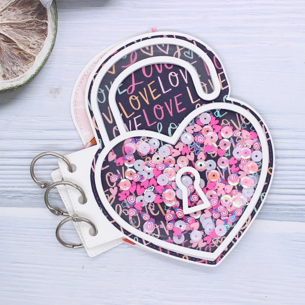 Love Lock Ledger Valentine\'s Day Metal cutting mold Carbon steel formwork Used for DIY clipboard Album Craft Decoration