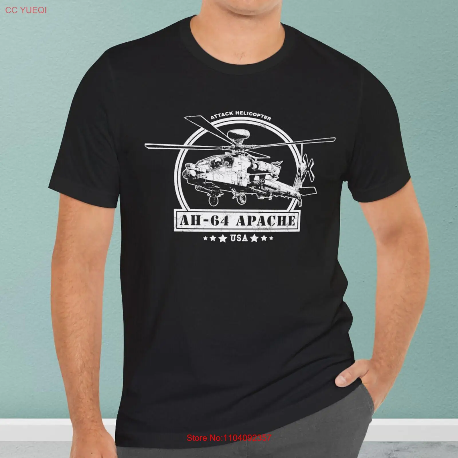 تي شيرت AH-64 Apache Attack Helicopter #1