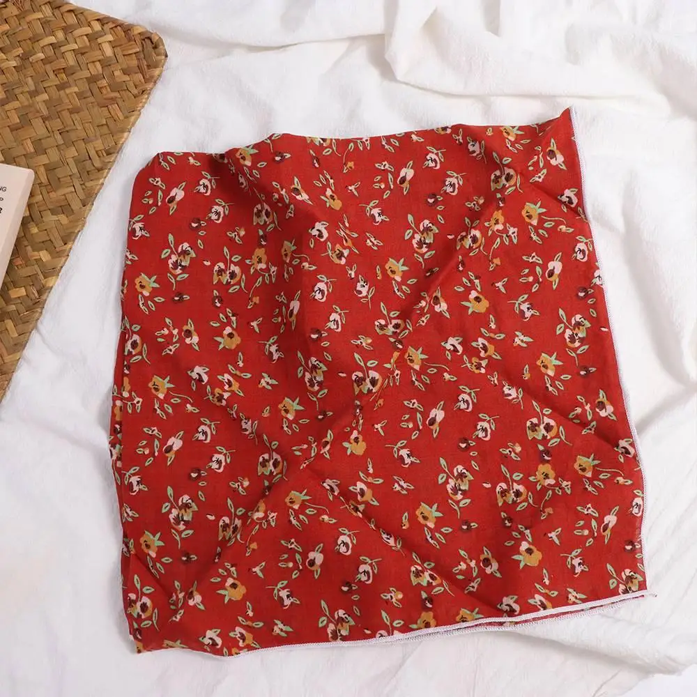 Clothing Accessories Printing Tie Female Shawl Wraps Flower Printed Scarf Korean Style Scarves Small Square Scarf Silk Scarf