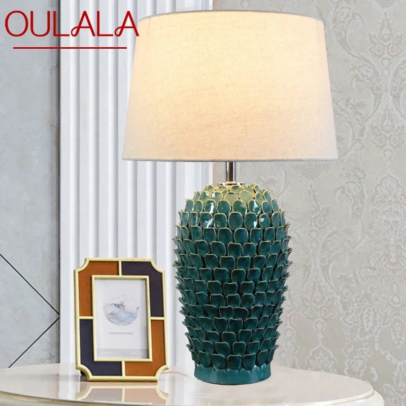 

OULALA Contemporary CeramicTable Lamp Luxury Creativity Living Room Bedroom Study Hotel Engineering Desk Light