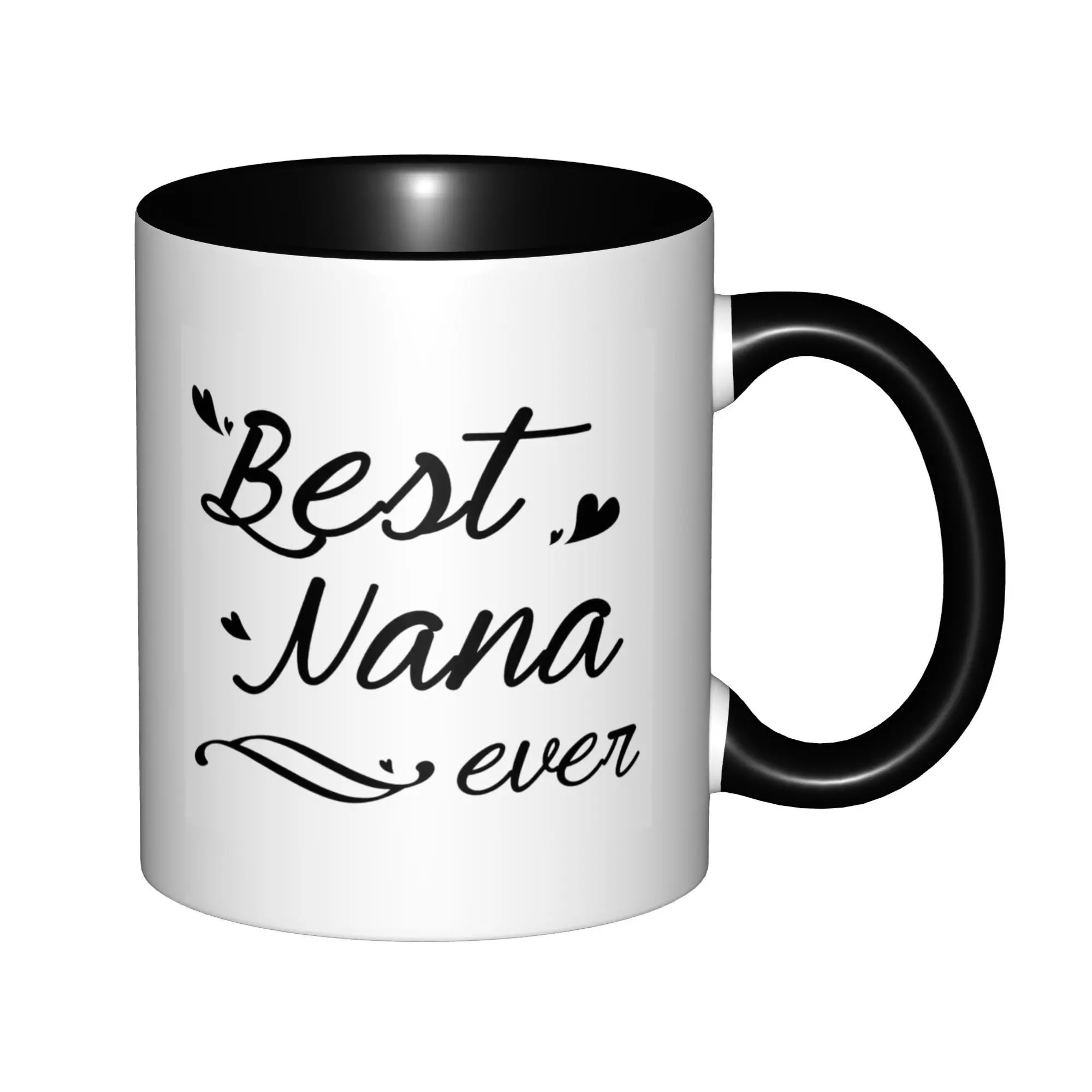 

Best Nana Ever Mug, Nana Gifts Mugs With Black Handle Birthday Coffee Mugs Ceramic Tea Cups 11oz ,