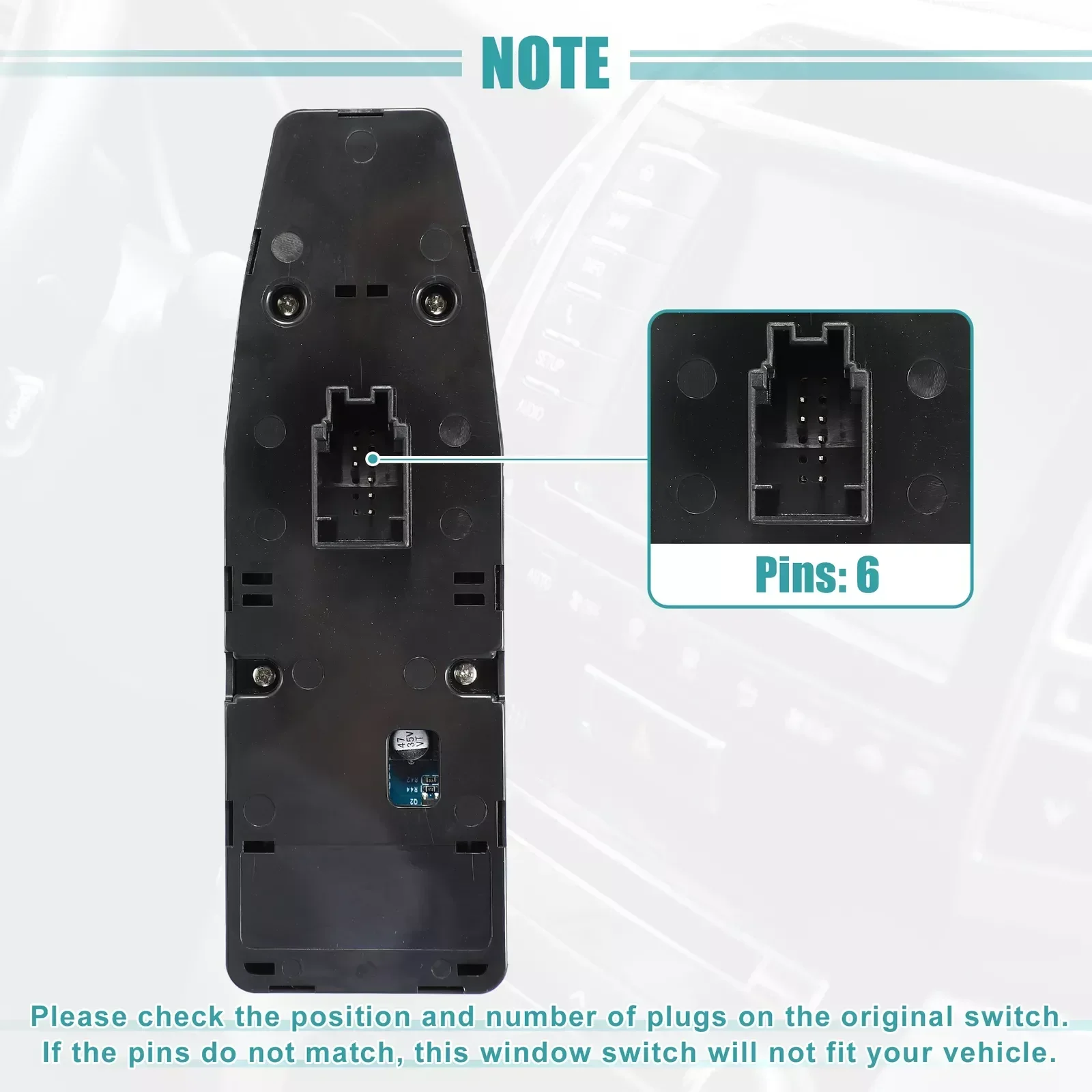 High quality Power Window Switch Front Left Driver Side for BMW 320i 325 330 M3 X3 X5 61319208108 4.4 V8 2011-18