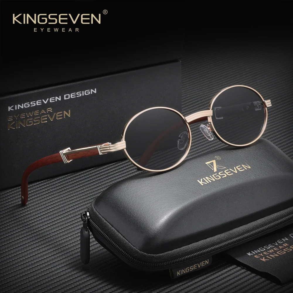 

KINGSEVEN Vintage Trendy Sunglasses Polarized UV400 Oval Frame Eyewear For Women Driving Vacation Eyewear